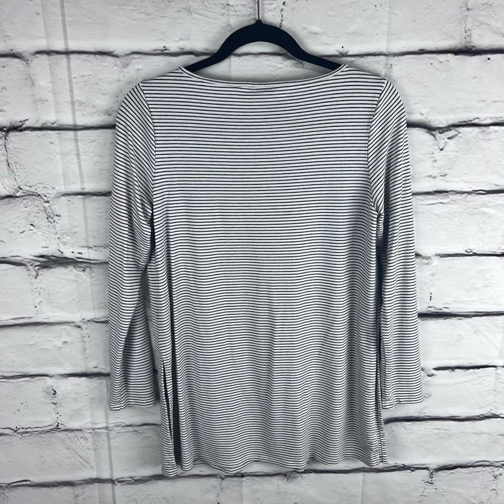 J.Jill Wearever Collection Striped Knit Tunic Top Women’s Petite Small - Picture 3 of 8